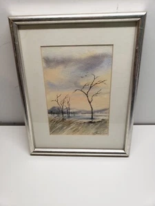 vintage Chrystal Wynn signed watercolor painting landscape trees Zimbabwe - Picture 1 of 5