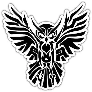 Illuminati Owl Symbol Tribal Car Bumper Window Vinyl Sticker Decal 4"X5" - Picture 1 of 1
