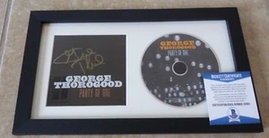 George Thorogood Party Of One Firmado Autografiado Enmarcado Pantalla de CD Certificado BAS - Imagen 1 de 4
