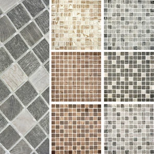 Recycling Glas Mosaik Fliesen Badfliesen Küchenfliesen Rückwand Holzoptik ECO - Bild 1 von 4