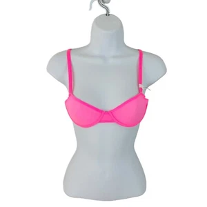 Aerie Women's Size 32B Smoothez Balconette Sheer Mesh Underwire Pink Bra NWT - Picture 1 of 3