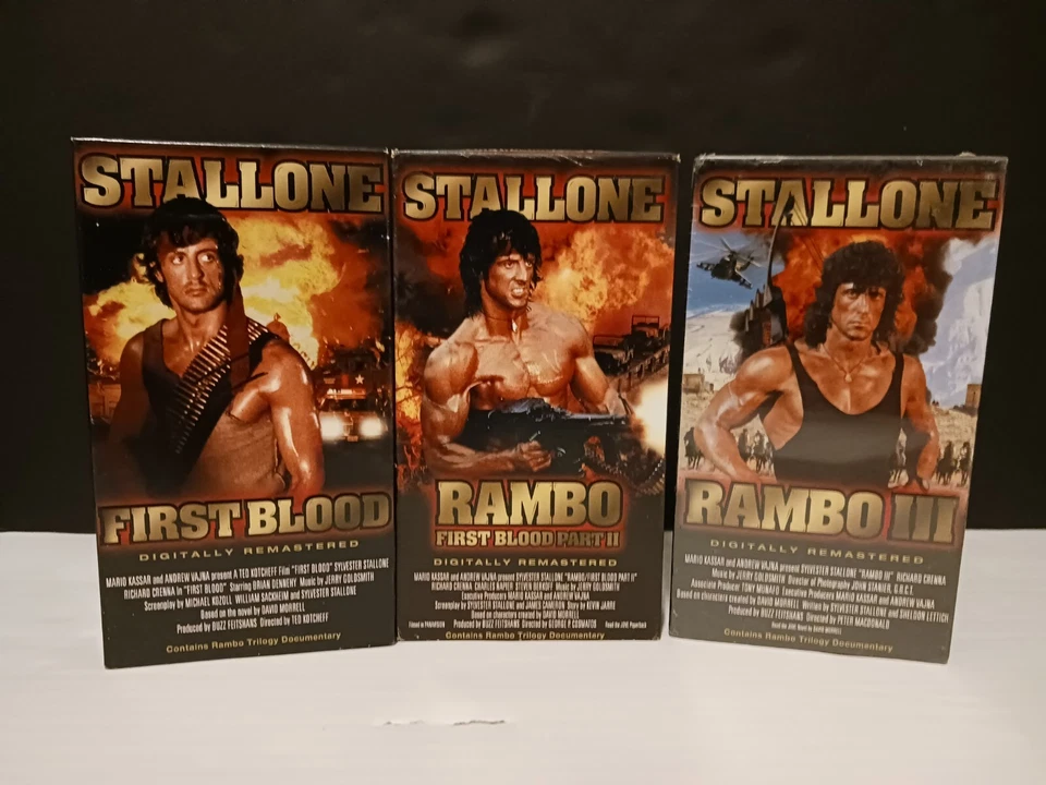 Rambo Trilogy VHS Digitally Remastered First Blood/First Blood Part II/Rambo III - Image 1 of 4