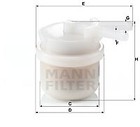 FUEL FILTER MANN-FILTER WK 42/10 FOR DAIHATSU,TOYOTA,VW