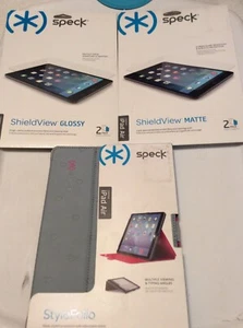 Authentische Speck StyleFolio Schutzhülle Set iPad Air Plus Bonus 2 Packungen ShieldView - Bild 1 von 12