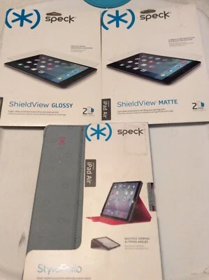 Authentic Speck StyleFolio Case Cover Lot iPad Air Plus Bonus 2 Packs ShieldView - Image 1 of 4