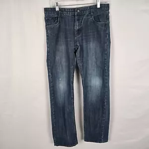 DKNY Jeans Women's 20 Blue Dark Wash Mott Slightest Distress Straight Plus Size - Picture 1 of 16