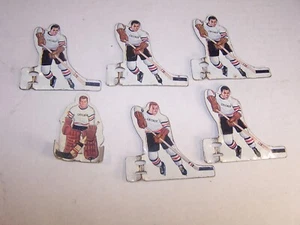Chicago Blackhawks 6 Table Top Tin Hockey Players Vintage 60's-70's Coleco Munro - Picture 1 of 8