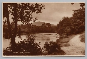 Postcard On the River Earn Crieff Scotland Unposted RPPC Trimmed? - Picture 1 of 2