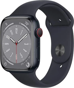 Apple Watch Series 8 GPS + LTE 45MM Midnight Aluminum Case Sport Band - B GRADE - Picture 1 of 5