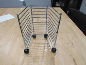 12 CD Draht Silber Aufbewahrung Regal Ständer Halter. Platz für 12 CDs DVDs - Bild 1 von 4