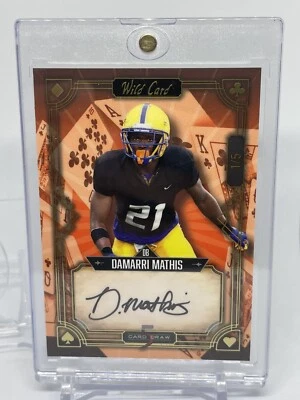 2022 Wild Card 5 Card Draw Damarri Mathis Orange Auto 1/5 Denver (B471) - Image 1 of 3