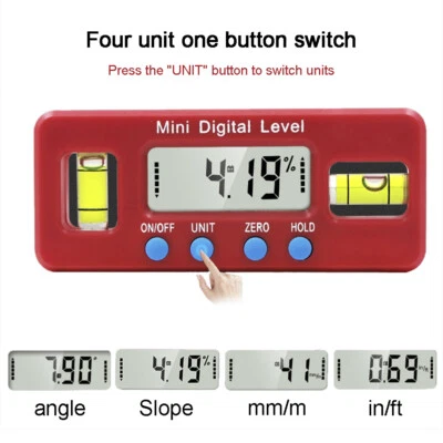 Digital Protractor Inclinometer Magnetic Angle Finder Level Gauge w/ LCD Display - Image 1 of 4