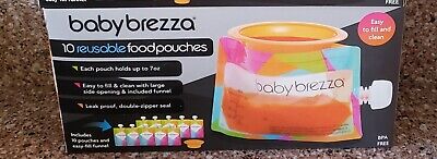 Baby Brezza Reusable Baby Food Storage Pouches 10 Pack 7oz - Make Organic Food • 5.99$