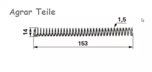 Druckfeder Feder Verriegelung Stoll Frontlader ALN - ALN K - Bild 1 von 1