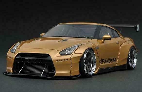 1/18 IG ignition #IG1004 Nissan PANDEM R35 GT-R Gold - Image 1 of 1