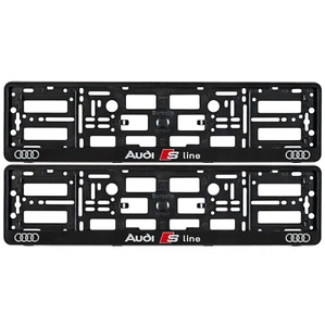 2 x NEW EDITION License Number Plate Holder Surround for New Audi S-Line Car - Picture 1 of 3