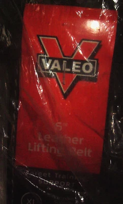 Cinturón de levantamiento de pesas VALEO 6" de cuero acolchado talla XL negro 37,5 de longitud Foto 1 de 3