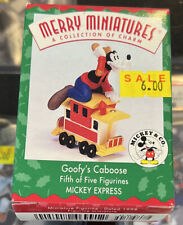 Hallmark Merry Miniatures Christmas Figurine Goofy's Caboose Disney 1998