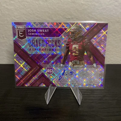 2018 Panini Elite Draft Picks Draft Picks Josh Sweat #199 Autographs Diamonds/99 - Image 1 of 2