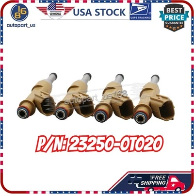 For 2009 2010 2011 2012 2013 Toyota Matrix 1.8L Fuel Injectors #23250-0T20 (4) - Image 1 of 4