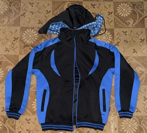 Conjunto de chándal de buceo para hombre negro azul | Chaqueta y joggers con capucha cremallera completa 2 piezas - Imagen 1 de 6