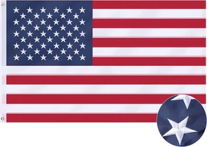 Bandera Americana 4x6 Pies, US Deluxe Bordada Rojo, Blanco y Azul - Imagen 1 de 9