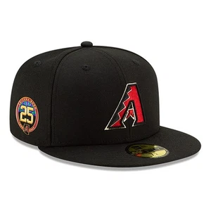 Men's New Era  Black Arizona Diamondbacks 25th Anniversary  59FIFTY Fitted Hat - Picture 1 of 5