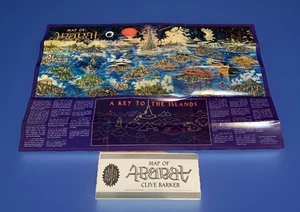 Clive Barker The Map of Abarat Promotional Map Harper Collins VINTAGE - Picture 1 of 3