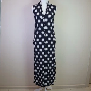 Sass & Bide Ziggy Stardust Maxi Shirt Dress Black White Boho Festival Size 6 - Picture 1 of 12