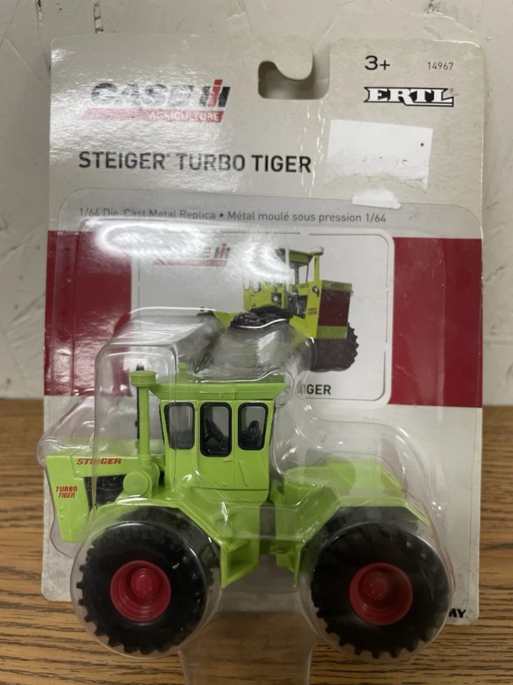 1/64 Steiger Turbo Tiger 4WD 拖拉机带单件,ERTL 14967 — 第 1/1 张图片