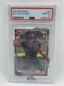 Elly De La Cruz RC 2024 Bowman Rookie Card #22 Cincinnati Reds PSA 10 GEM MINT - Picture 1 of 3