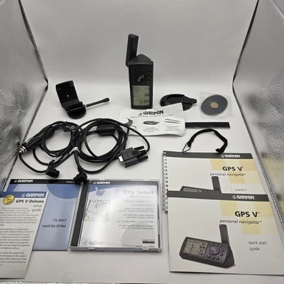 Garmin GPS V Automotive Portable Handheld Personal Navigator & Accessories w/Box - Image 1 of 4