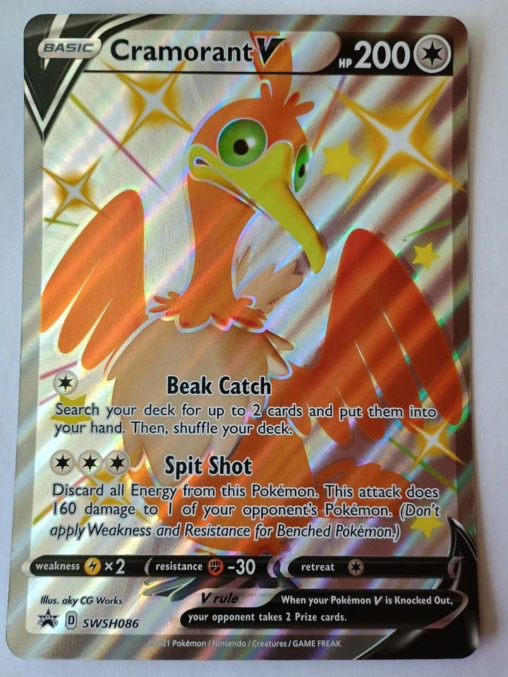 Cramorant V Shiny Pokemon Card - SWSH086 - Black Star Promo - Jumbo / Oversized - Image 1 of 1