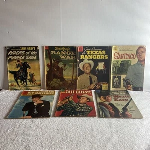 Lot of 7 Four Color Dell Comics Silver age Low Grade Readers Westerns - Picture 1 of 8
