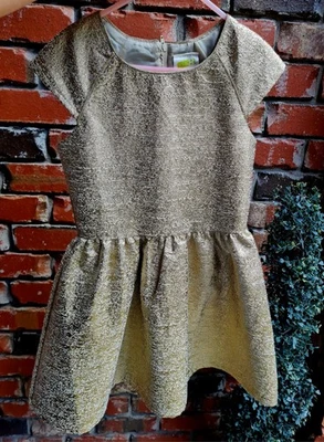 Niñas Talla Vestido 8T Gold Crazy 8. Usado en excelente estado! ¡FANTASÍA! Foto 1 de 4
