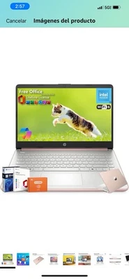 Portátil HP - 14" - Procesador Intel N150 - 4 GB de memoria - 128 GB UFS - Oro rosa pálido Foto 1 de 4