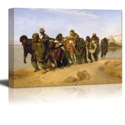 Barge Haulers on The Volga por Ilya Repin Giclee Lienzo Impresiones Envuelto Galería Foto 1 de 4