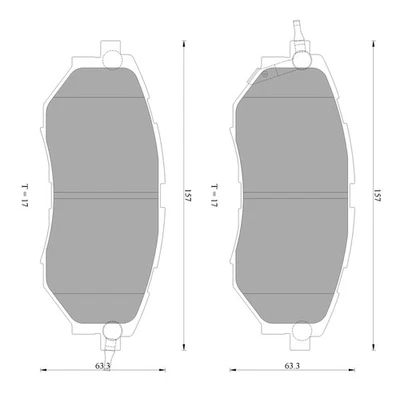 Bosch Front Brake Pads for Subaru Forester Xt S13 2L Petrol FA20 2015 - On - image 1 of 4