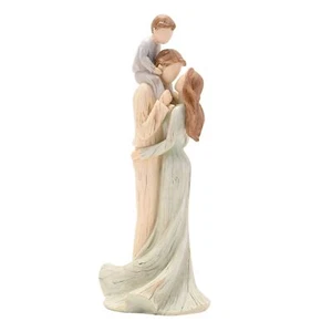 Family Son Sculpture Figurine Mum Dad Ornament Mothers Fathers Day Baptism Gift - Picture 1 of 2