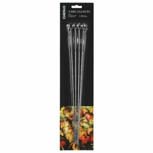 Chef Aid 4 spiedini barbecue acciaio cromato 22,5 cm set di 4 pezzi - Foto 1 di 2