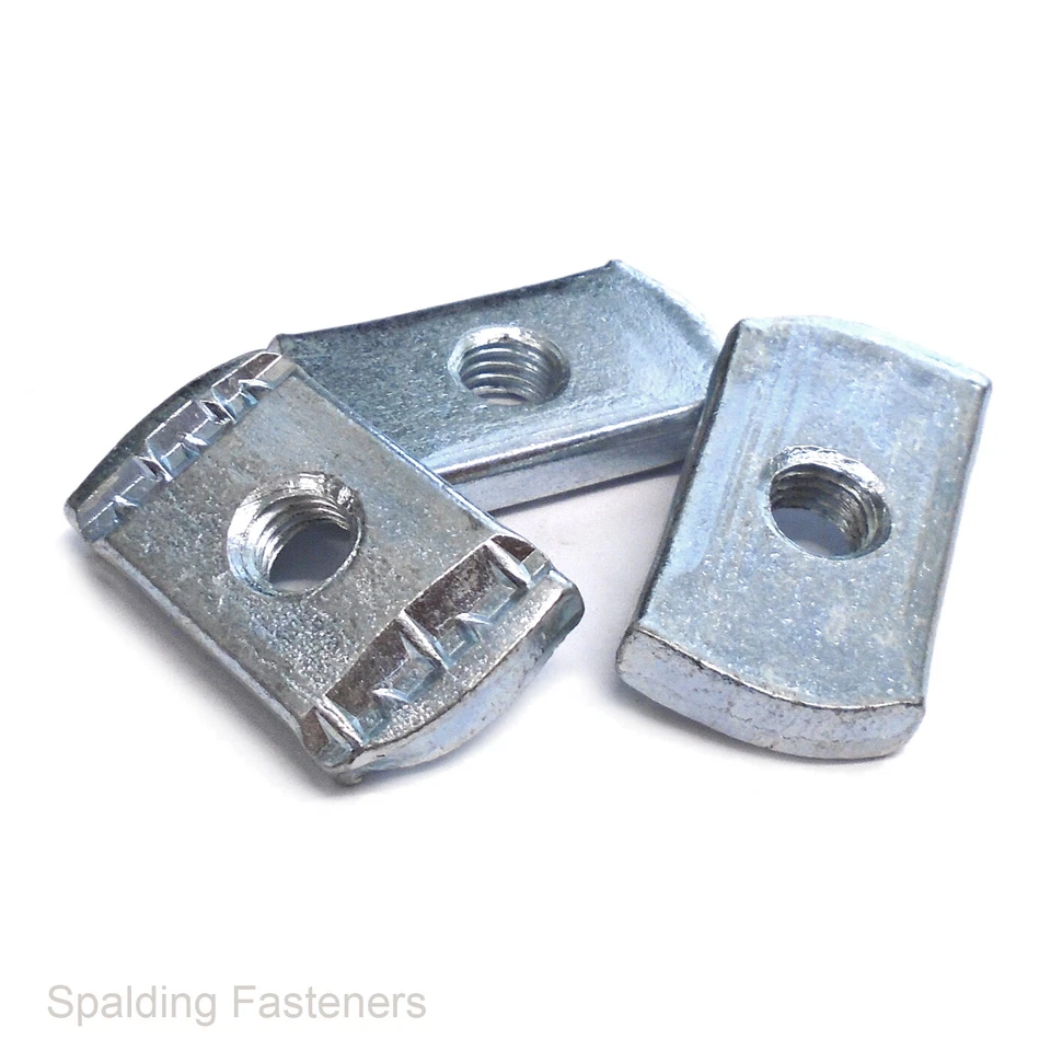 SPALDING FASTENERS CHANNEL NUTS M6 M8 M10 M12 PLAIN NO SPRING BUILDING FIXING STRUT UNISTRUT ZINC