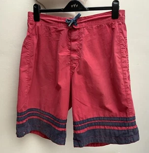 Mens KANGOL Red & Blue Striped Beach/Swim Shorts 1 Back Pocket Size XL - Picture 1 of 11