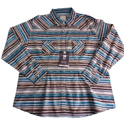 Camisa ajustada Panhandle para mujer XXL stock áspero suroeste oeste verde azulado a presión  Foto 1 de 4