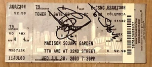 IRON MAIDEN STEVE HARRIS AUTOGRAMM TICKET STUB 30.07.2003 MADISON SQUARE GARDEN - Bild 1 von 3