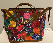HUIPIL  ANTIQUE Travel Bag Carry On Floral Embroidered Oversized Boho Hippie