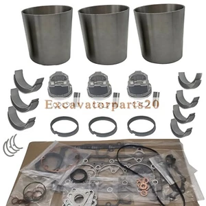 1 Set New Overhaul Rebuild Kit Fit For Mitsubishi K3M Engine Excavator Tractor - Picture 1 of 4