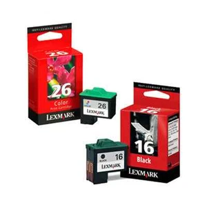 GENUINE LEXMARK 26 COLOUR AND 16 BLACK PRINTER INK CARTRIDGES Z23 Z23E Z24 Z614 - Picture 1 of 1