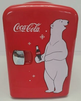 Coca Cola Coke Mini Fridge Koolatron KWC-4 Hot Cold Counter Can Polar Bear - Image 1 of 4