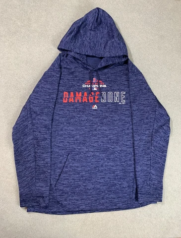 Boston Red Sox Hoodie Mens XL Blue World Series Champions Pullover Sweater Cover