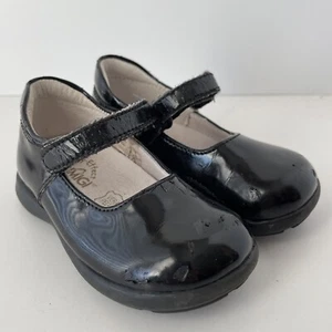Toddler Sz 5 20 Primigi Vera Pelle Black Patent Leather Kids Shoes FLAW - Picture 1 of 7